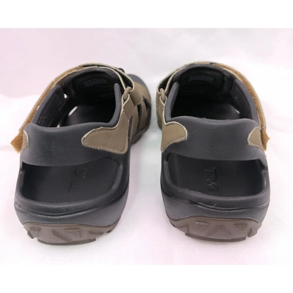 Teva Flintwood Mens 11 Brown Closed Toe Sport Sandals Hiking Water Fisherman EUC